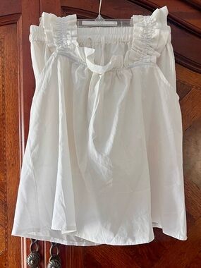 White Ruffled PJ Set